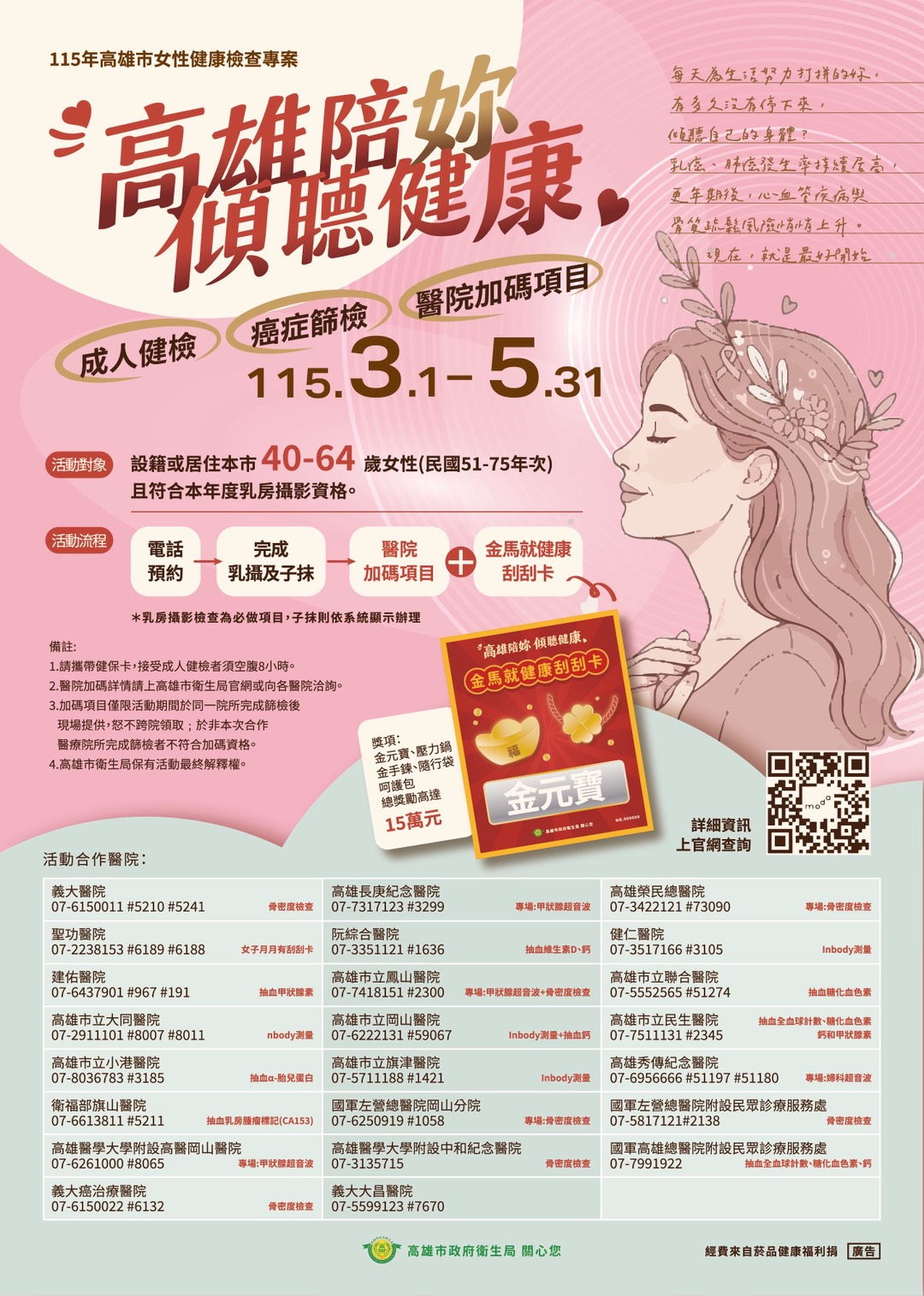 115年婦女專案-高雄陪妳 傾聽健康