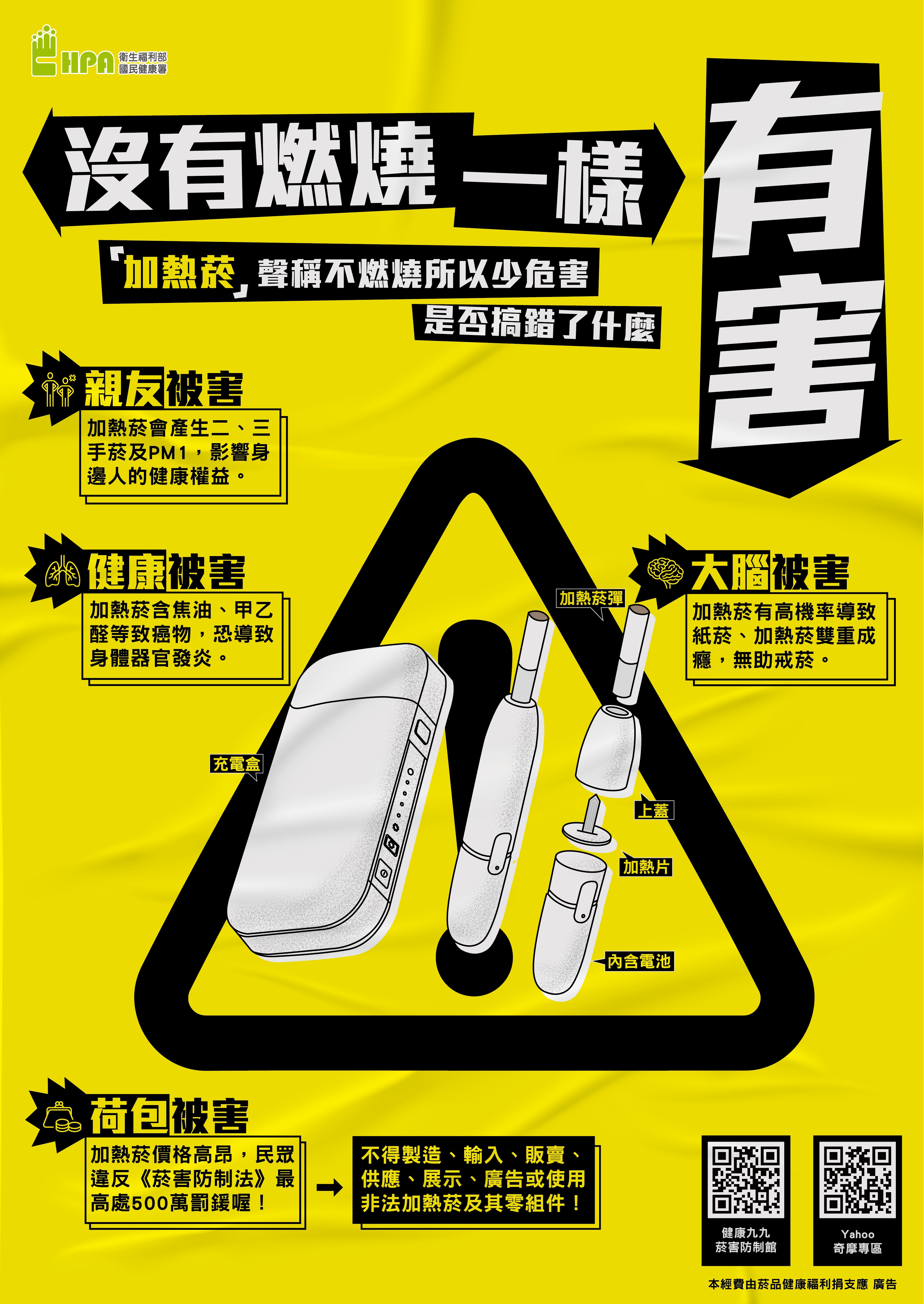 沒有燃燒一樣有害