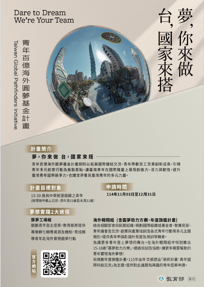 青年百億海外圓夢基金計畫