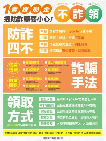 【普發現金防詐宣導】