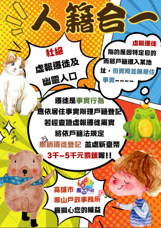 🔸🔹🔸🔹【戶政宣導】人籍合一重要觀念🔸🔹🔸🔹
