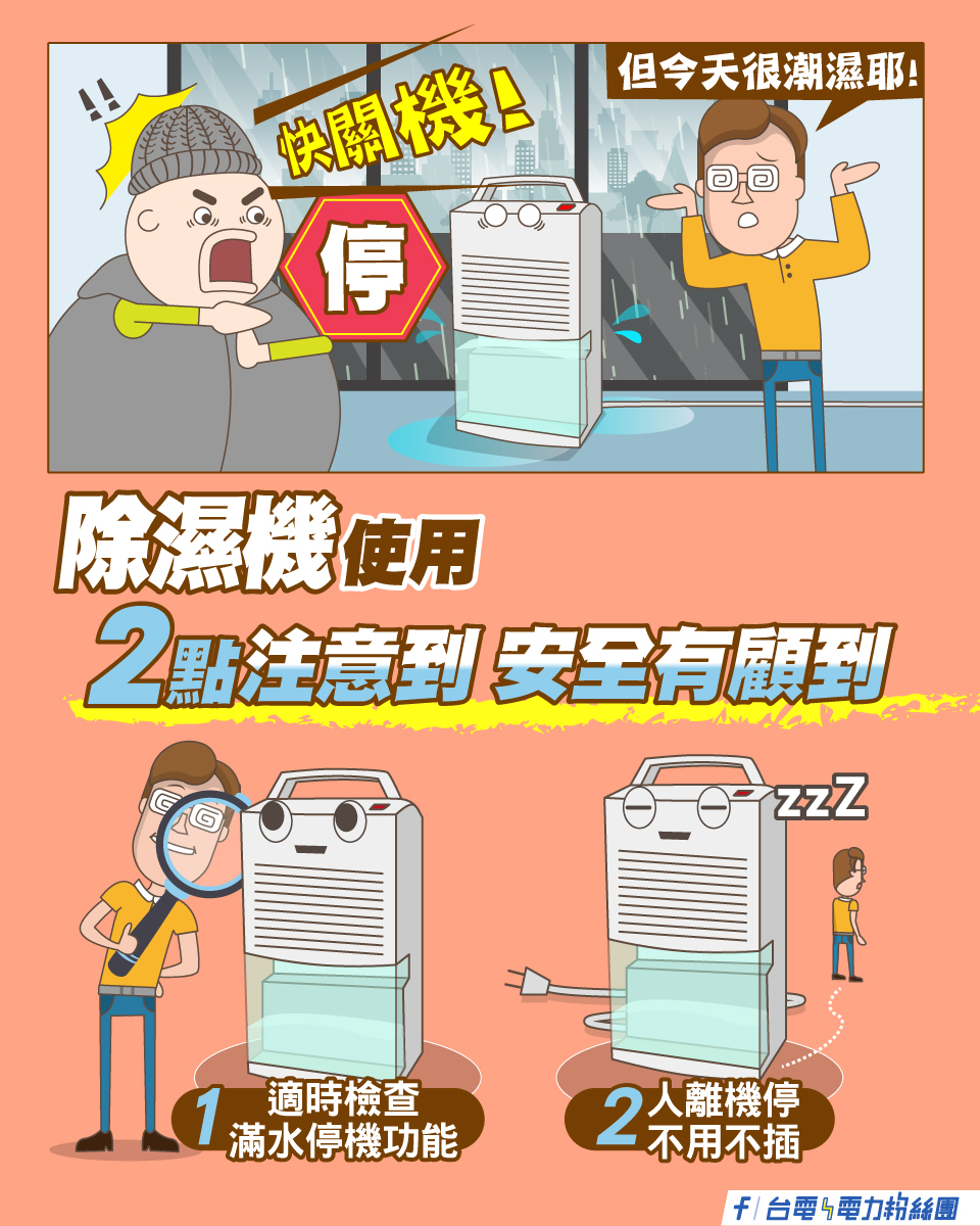 雨不停除濕機該停要停