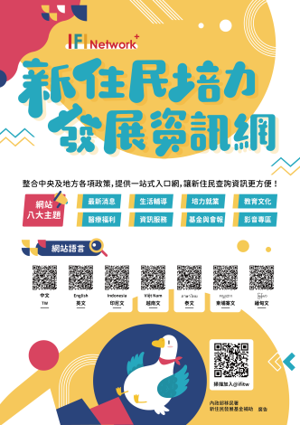 新住民看過來~新住民資訊見「新住民培力發展資訊網」，提供最新消息...