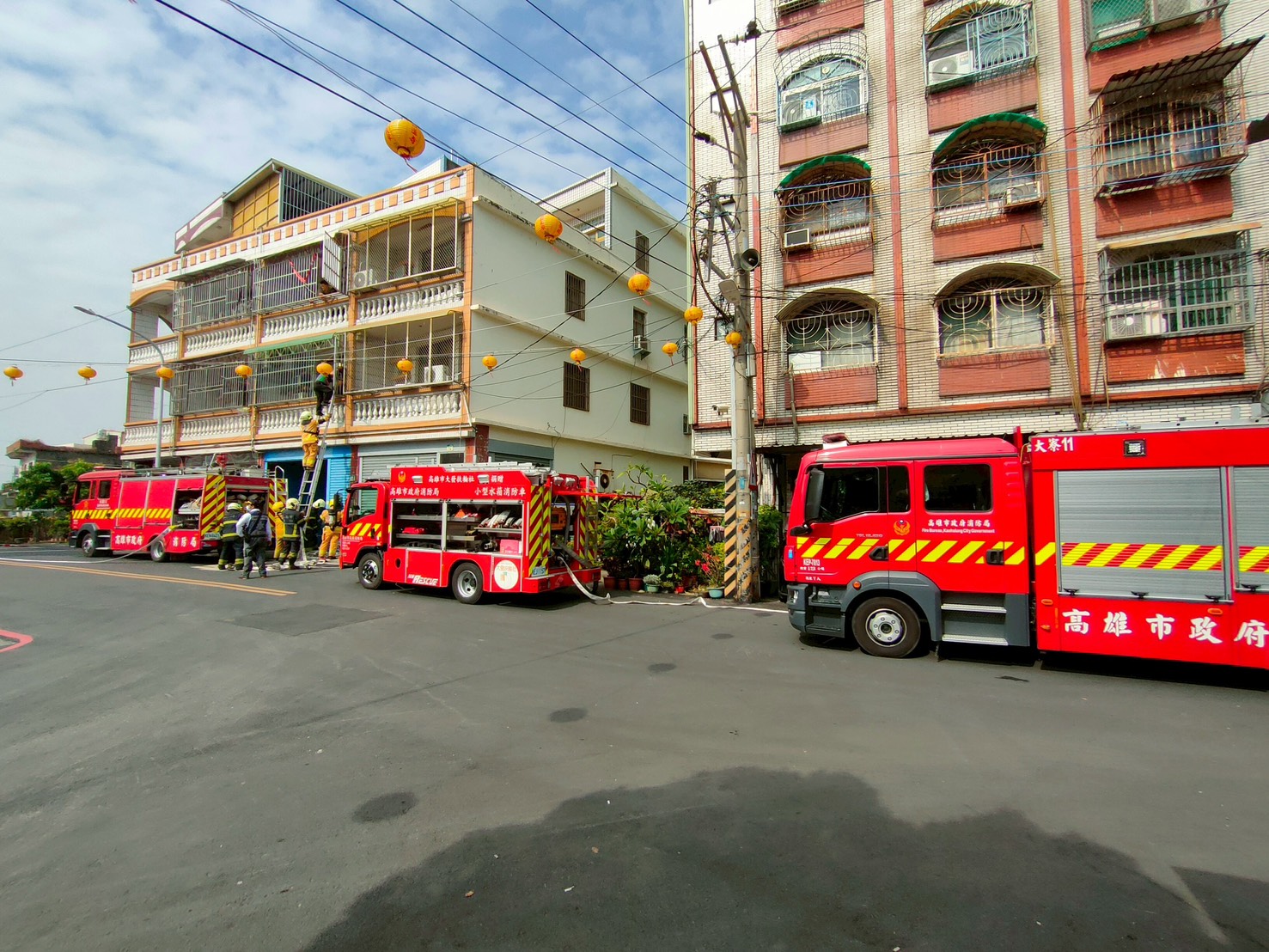 狹小巷弄透天厝搶救演練