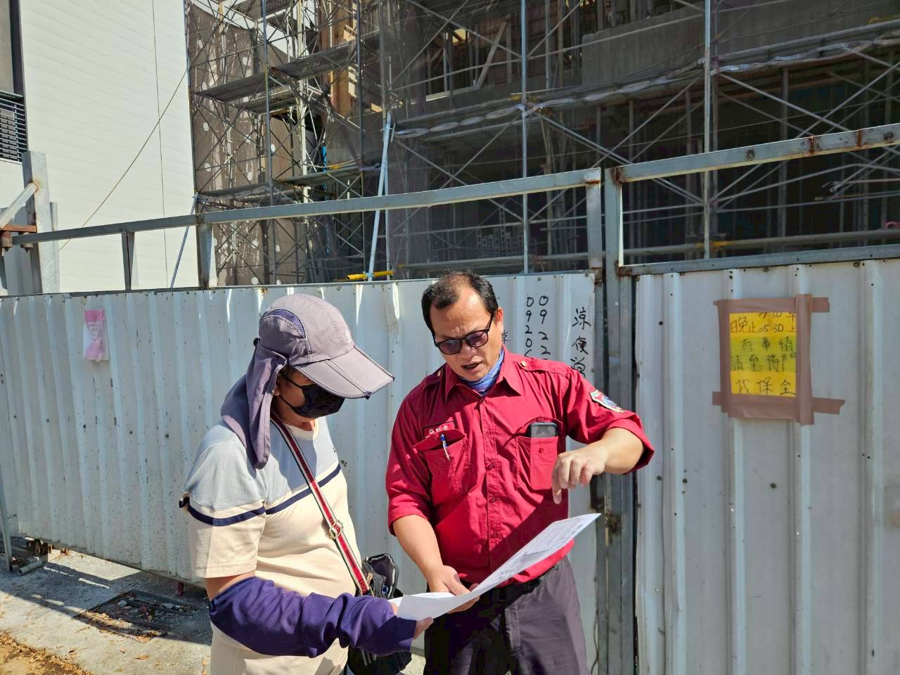 春節工地防火不打烊！高市消防局仁武分隊加強建築工地安宣，防範潛在火災