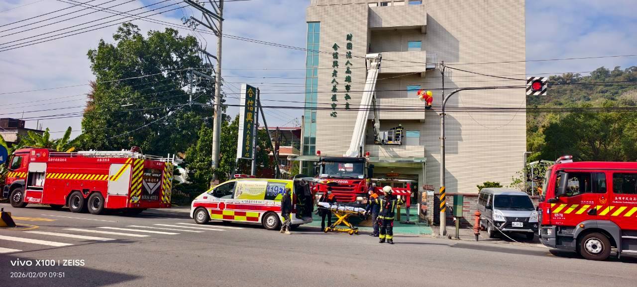 平安過好年，消防局辦理長照機構春節災害搶救演練