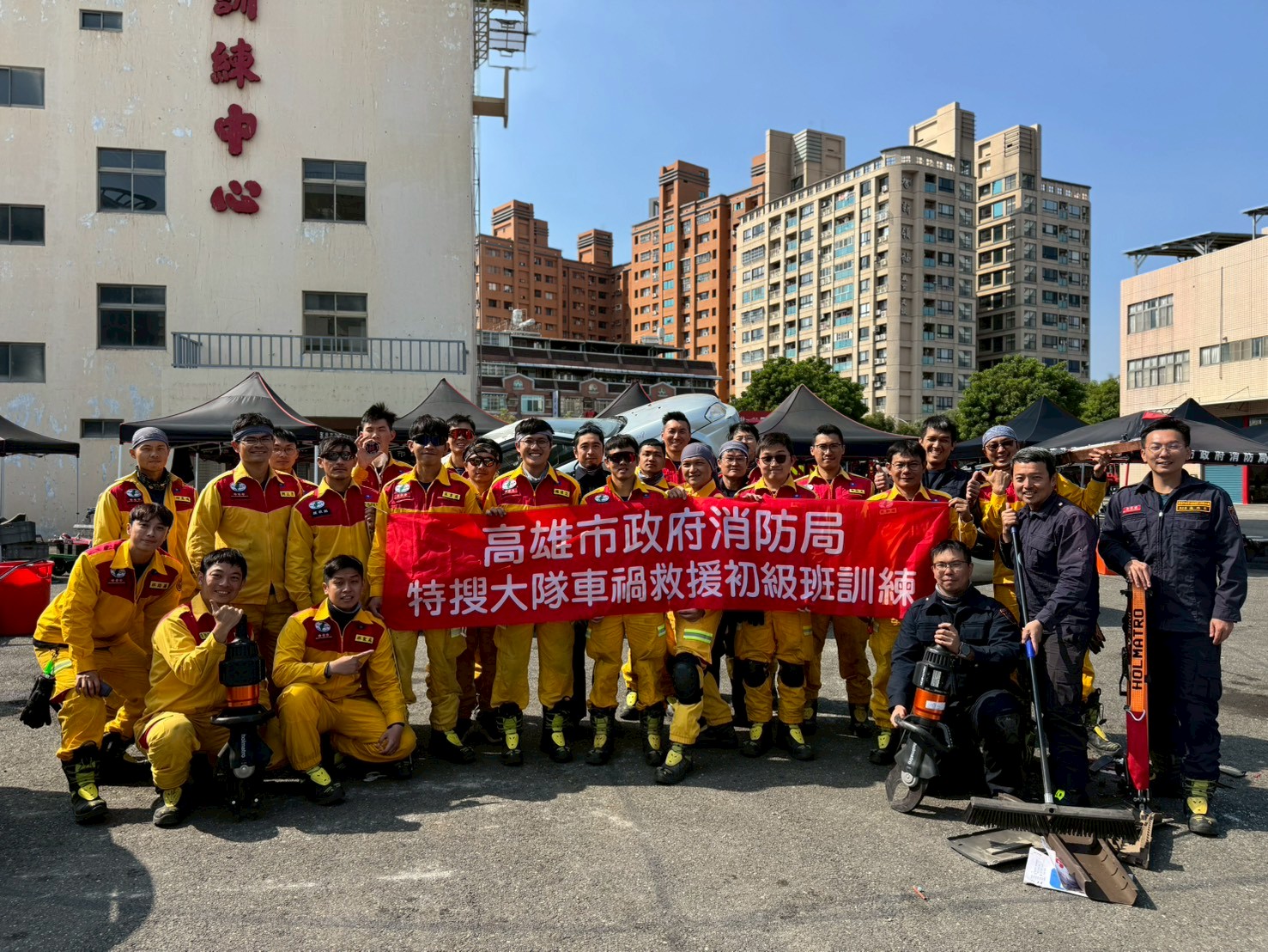 高市特搜強化交通事故救援技能　提升警義消協同作戰默契