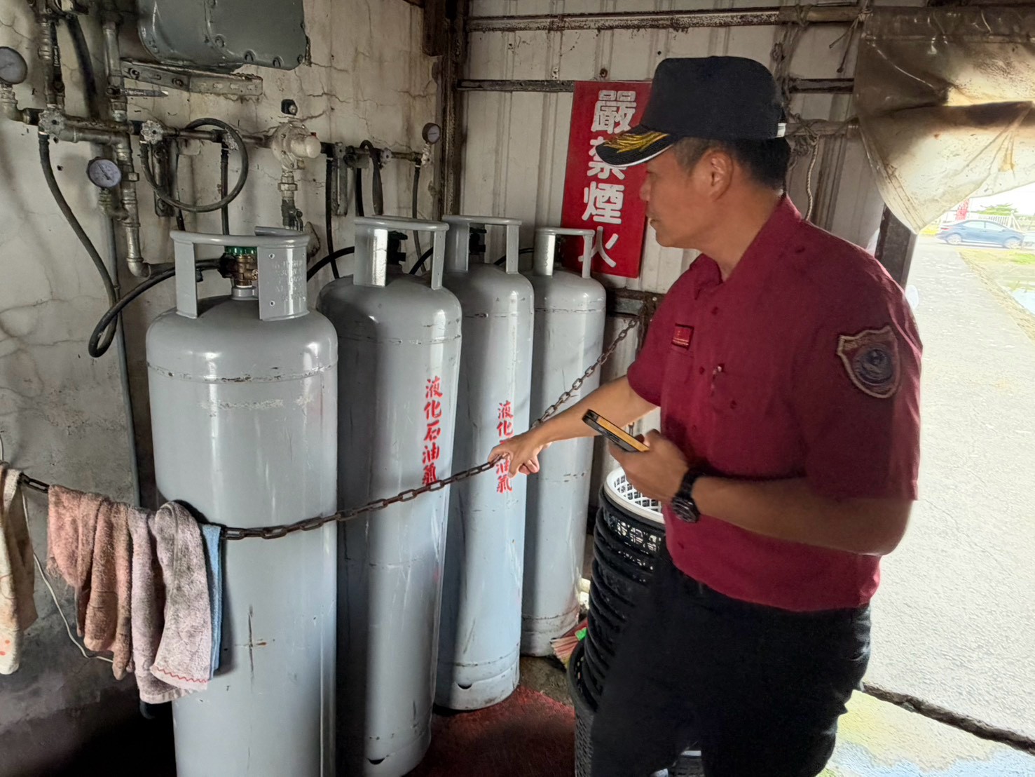 守護營業場所安全 永安分隊嚴查瓦斯串接防範氣爆隱患