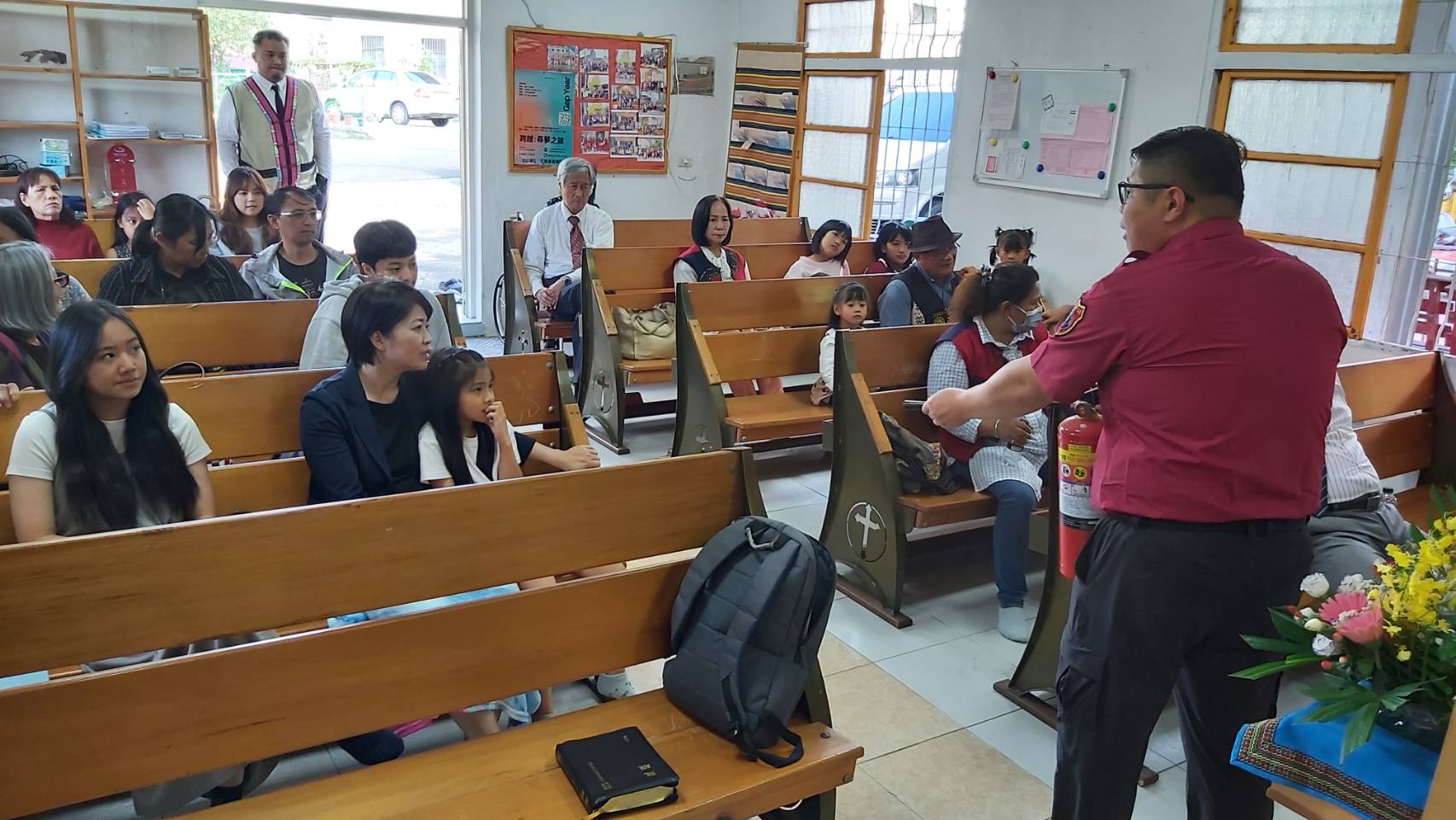 那瑪夏消防分隊前進那瑪夏區民生教會防火宣導