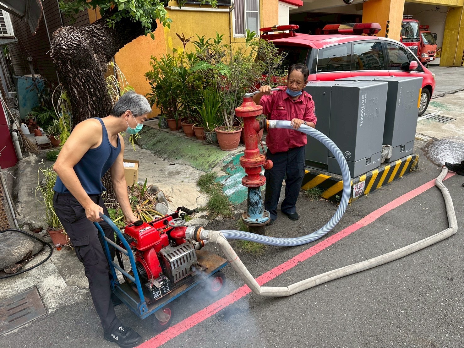 移動式泵浦操作訓練