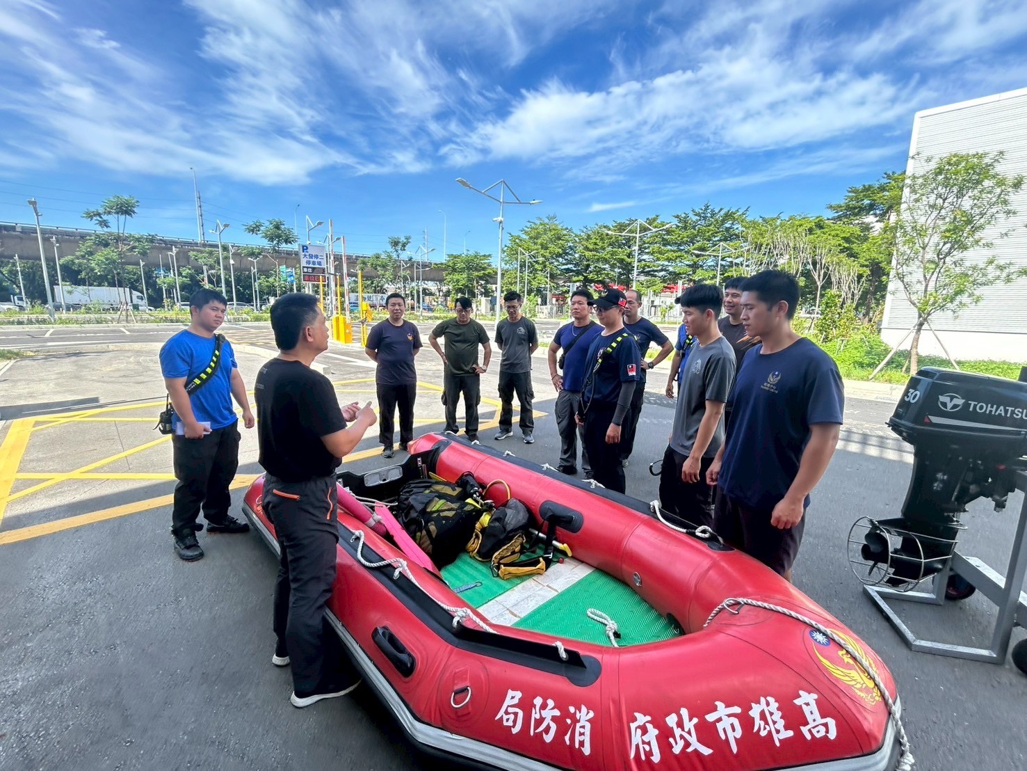 颱風季即將到來，中庄分隊防汛整備及訓練
