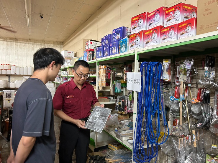 颱風來襲不驚慌，甲仙消防隊進行防颱、防災宣導