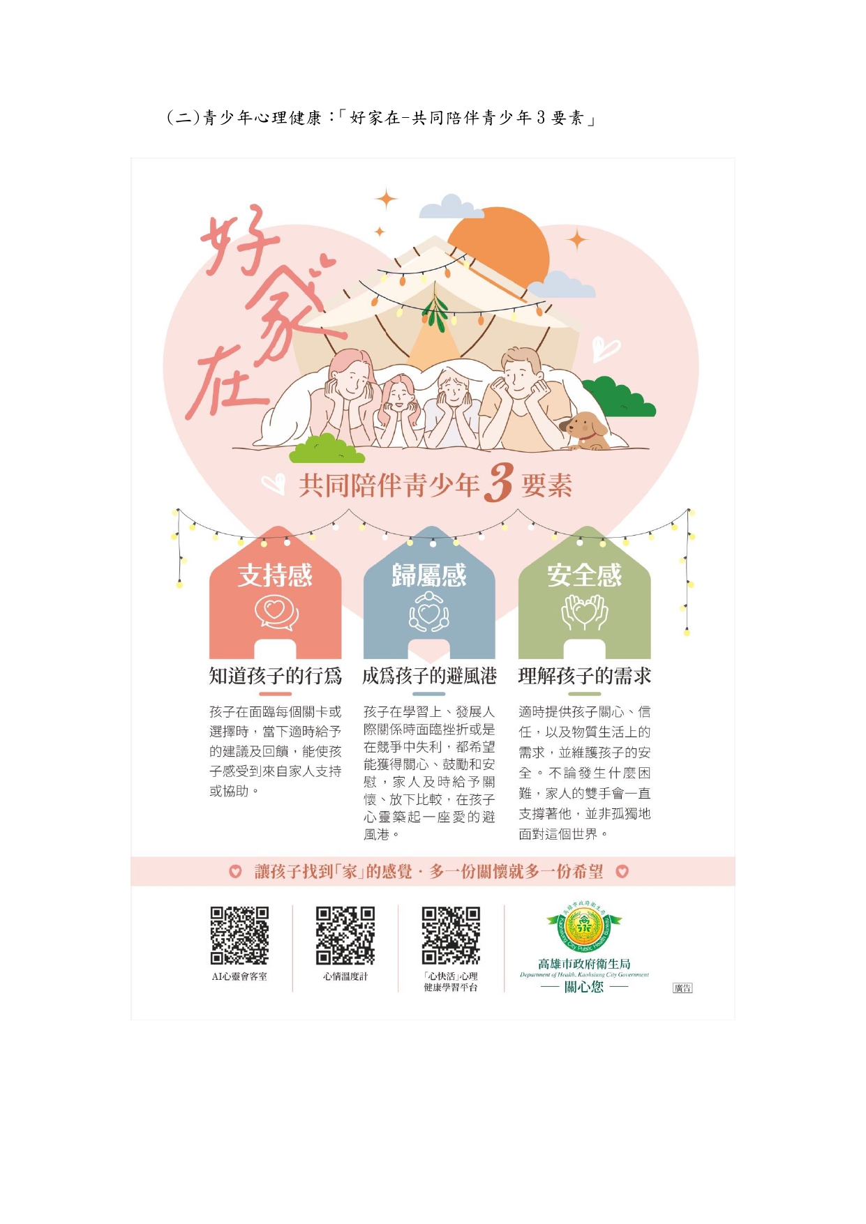 青少年心理健康促進