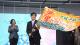 圖三：亞灣新創園於去年12月落成啟用，總統蔡英文授旗予高雄市長陳其邁，與國際加速器與創新服務團隊共組5G AIoT國家隊