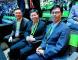 高雄市長陳其邁與鴻海集團董事長劉揚偉於NVIDIA GTC會場中熱烈交流，陳其邁表示劉揚偉董事長對於AI發展趨勢瞭若指掌，市府與鴻海是長期策略合作夥伴，歡迎鴻海未來能夠繼續投資高雄。