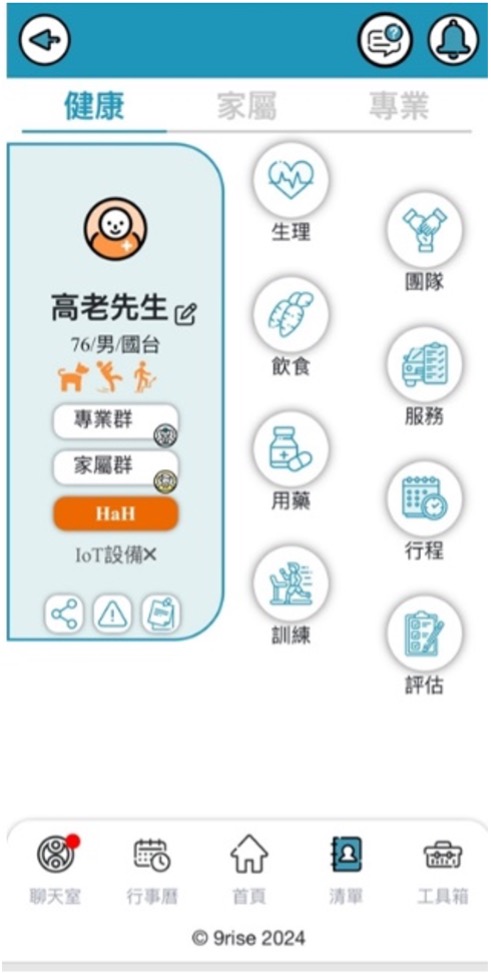 御曲平台畫面-跨專業溝通，提供個案資訊即時決策。