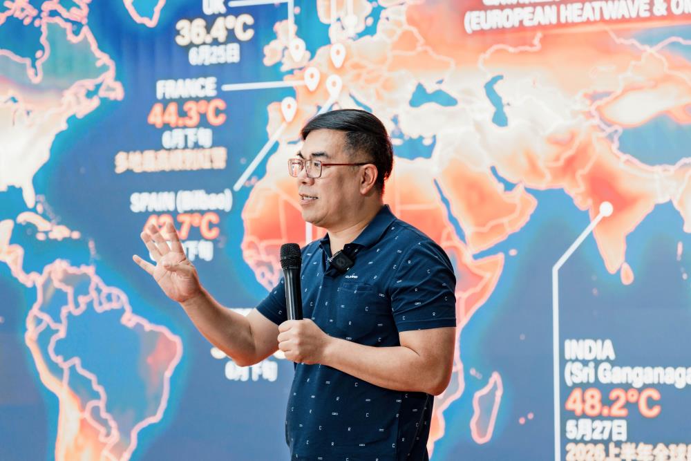 彭部長說明極端高溫已成全球共同趨勢