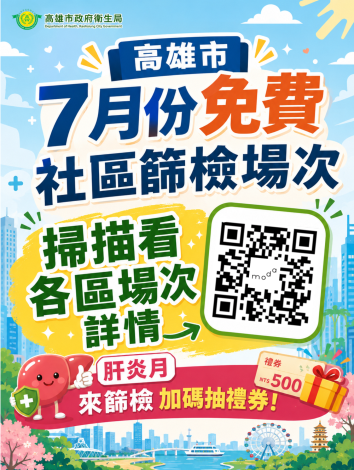 「肝緊來！」響應世界肝炎日 衛生局7月肝炎防治月篩檢抽最高2,0...