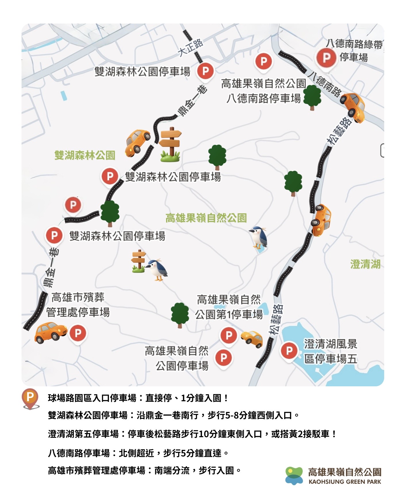 想去高雄果嶺自然公園走春？ 快看停車指南攻略 帶您掌握最佳停放位置