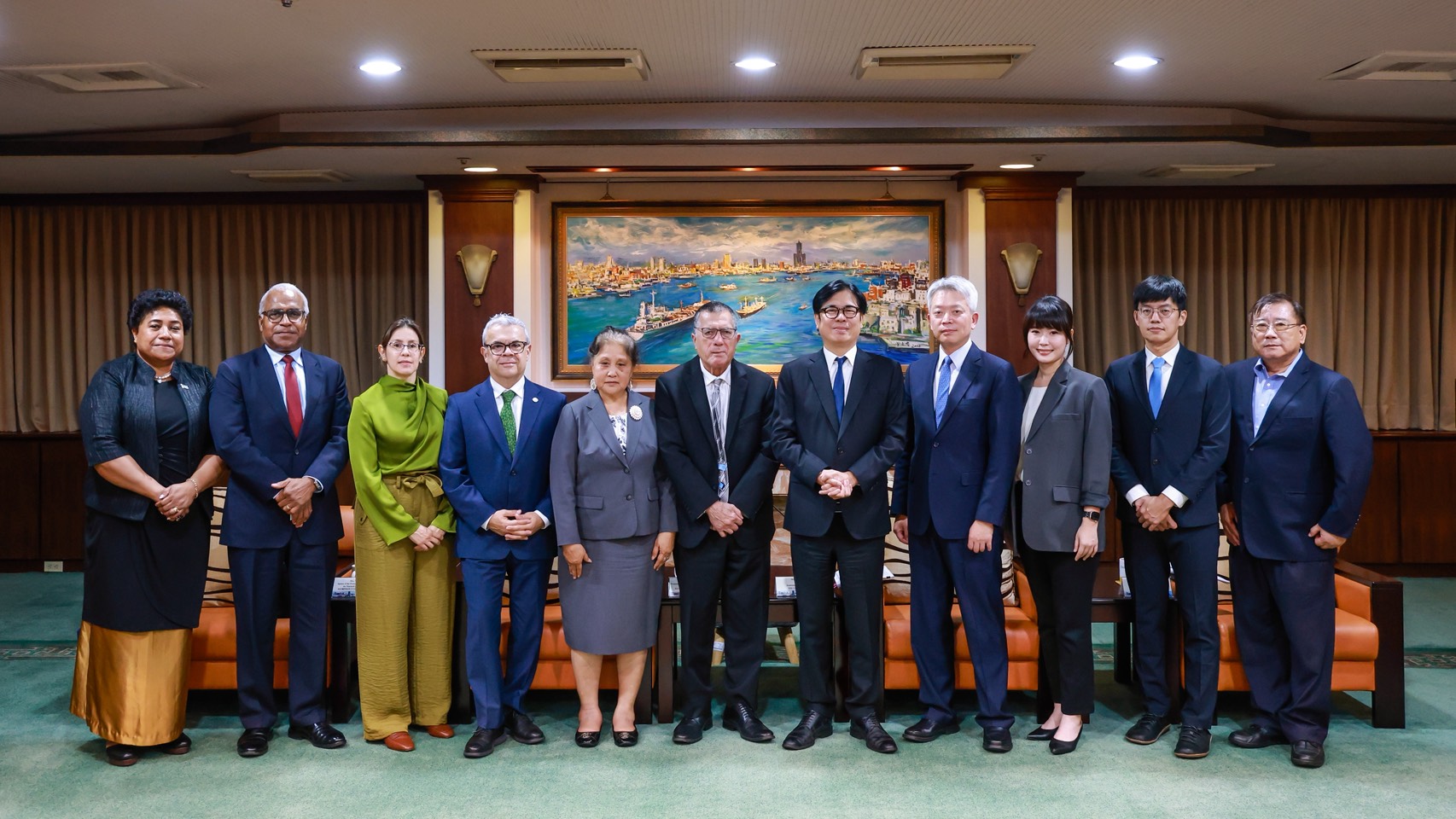 駐聯合國常任代表團首度拜會高市府 高雄市長陳其邁感謝對台灣支持