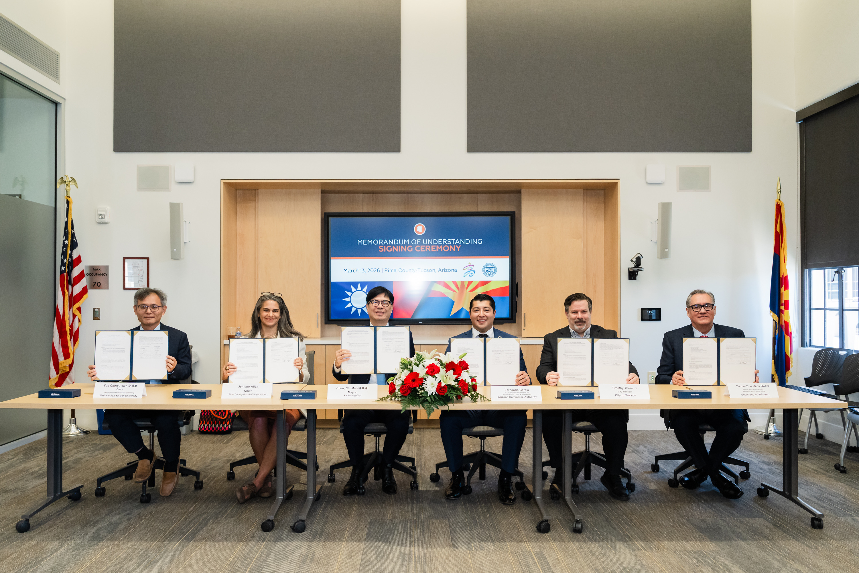 Another Milestone! Mayor Chen Chi-mai Visits Tucson, Facilitates Six-Party MOU on Global Talent Partnership