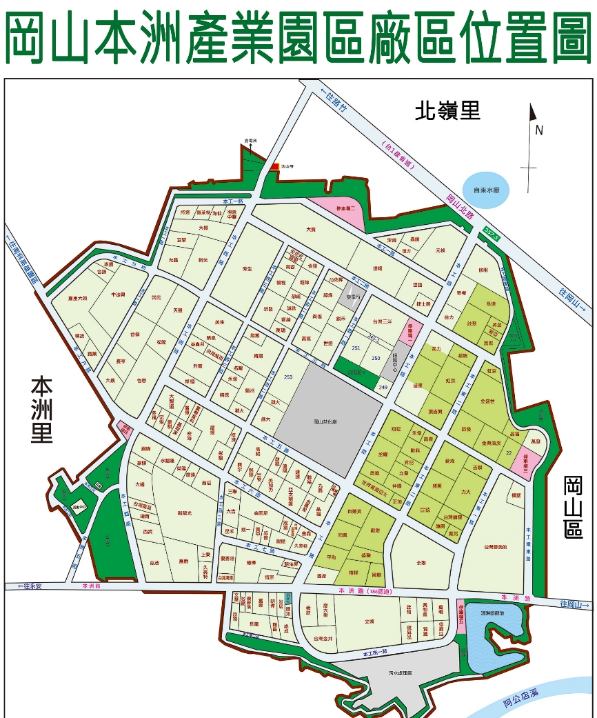 園區地圖-岡山本洲產業園區廠區位置圖-2025