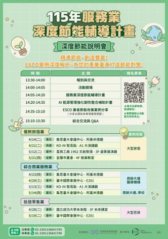 115年服務業深度節能輔導計畫｜產業案例說明會