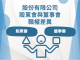 這是一張說明股份有限公司「股東會」與「董事會」職權差異的圖表。圖中以人形圖示左右平衡三角形與方形，象徵兩者在公司治理中的不同角色與權力分配。