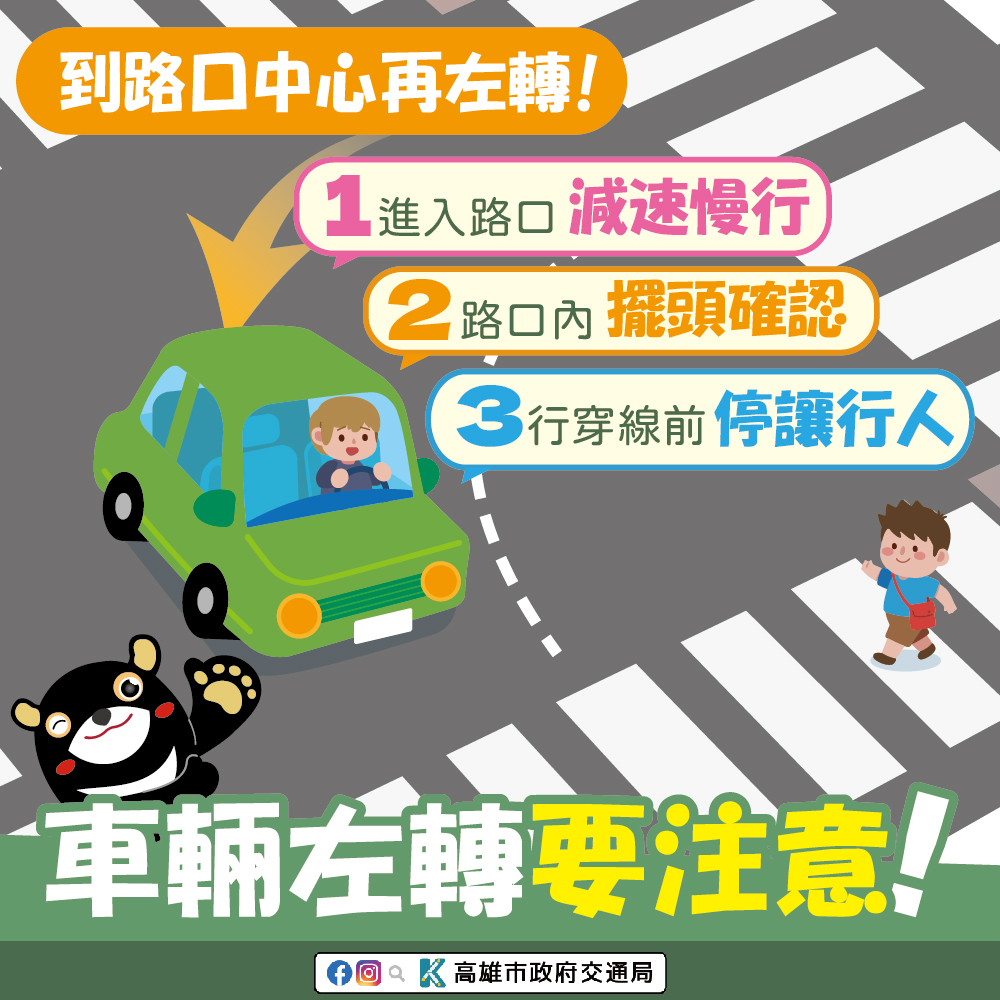 交通安全宣導-車輛左轉要注意