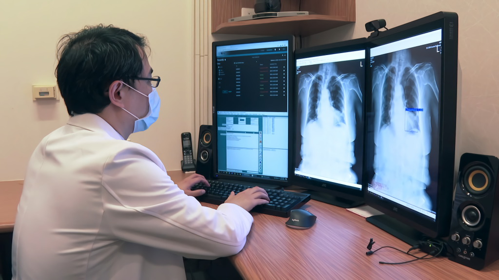 市立小港醫院人工智慧胸腔X RAY異常辨別提醒系統